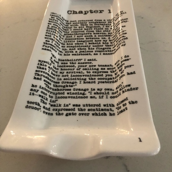 Emily Bronte-Wuthering Heights Spoon Rest~Trinket Dish - Picture 3 of 7